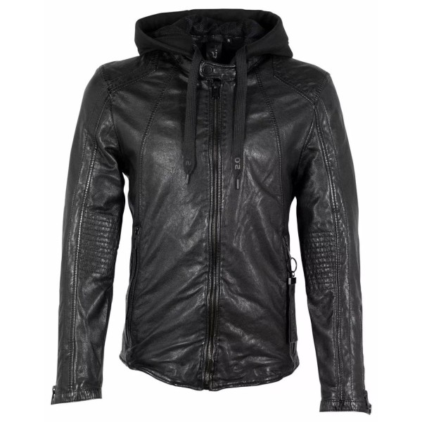Geaca de Piele Barbati Gipsy Neagra G2MAidon MF LAJORV – Black Friday — fotografia 1