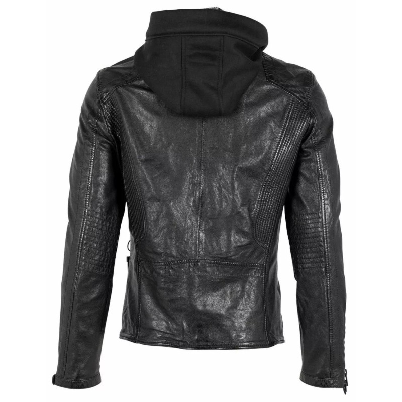 Geaca de Piele Barbati Gipsy Neagra G2MAidon MF LAJORV – Black Friday