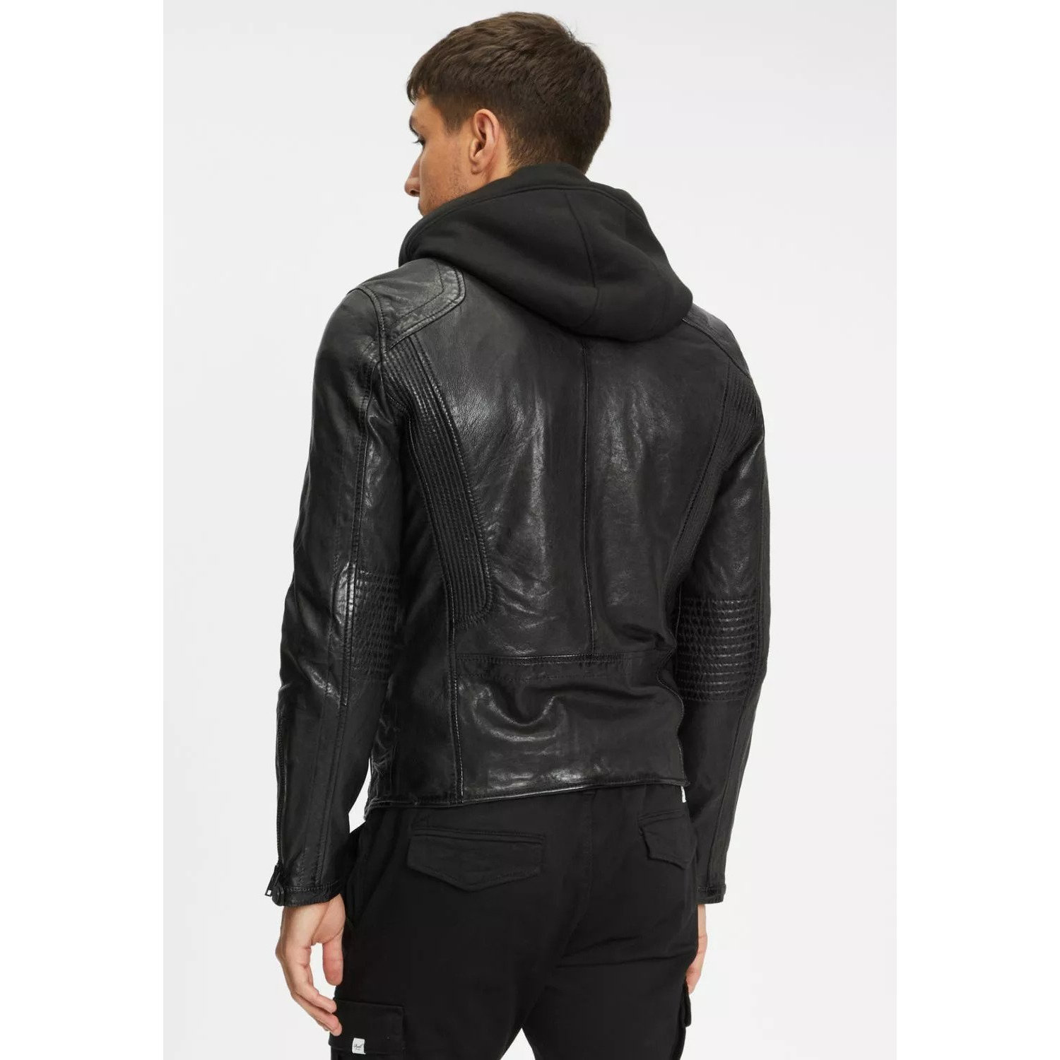 Geaca de Piele Barbati Gipsy Neagra G2MAidon – IMBRACAMINTE