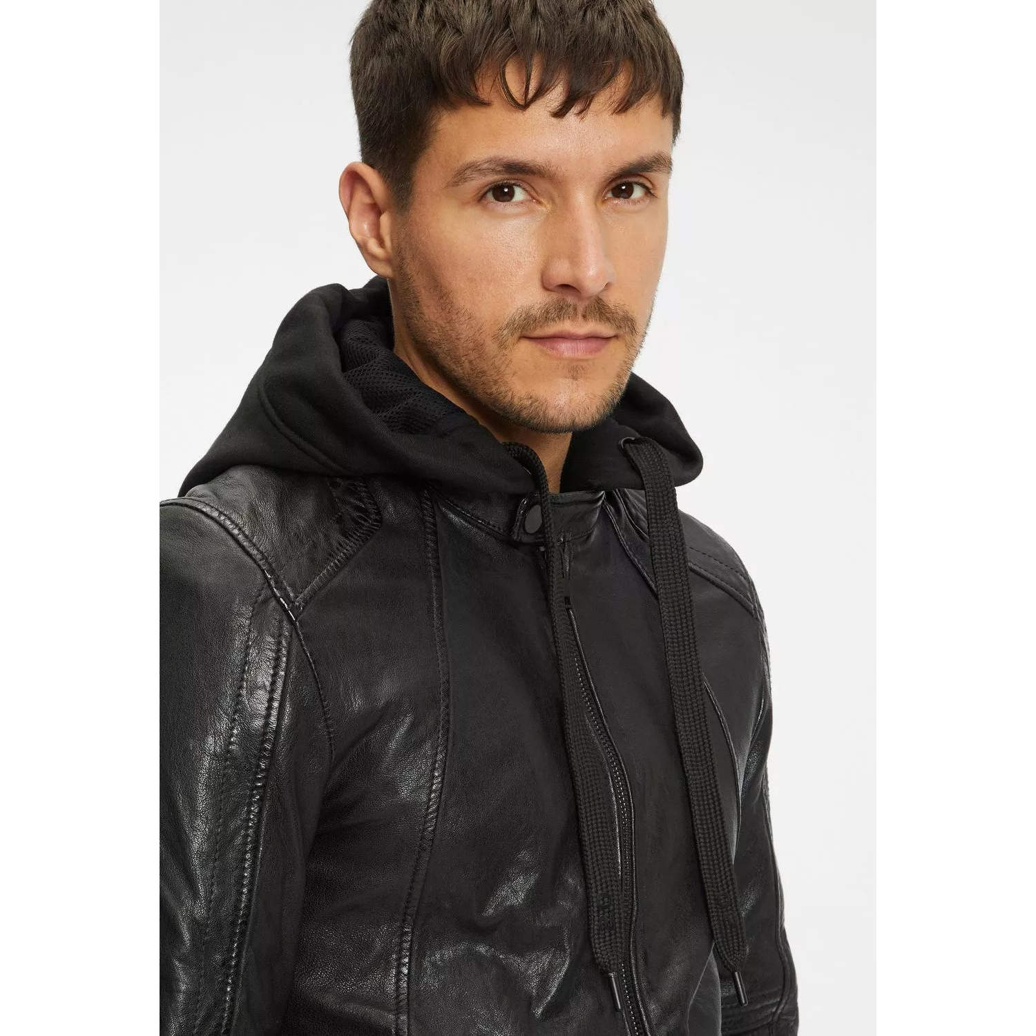 Geaca de Piele Barbati Gipsy Neagra G2MAidon – IMBRACAMINTE