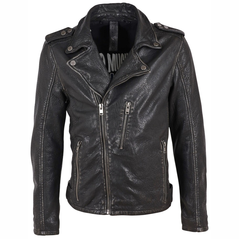 Geaca de Piele Barbati Gipsy Negru Antic G2MAilo Geaca de Piele Barbati Gipsy Negru Antic G2MAilo - readytowear.ro