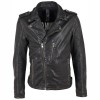 Geaca de Piele Barbati Gipsy Negru Antic G2MAilo - readytowear.ro