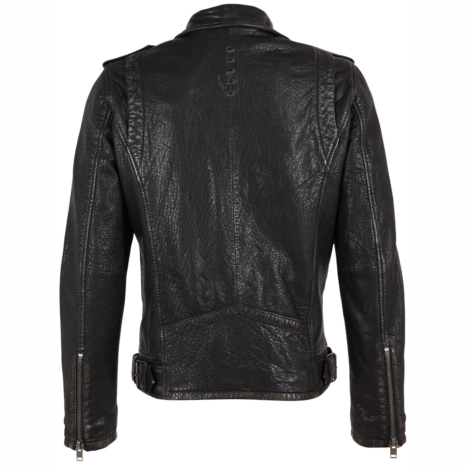 Geaca de Piele Barbati Gipsy Negru Antic G2MAilo – IMBRACAMINTE