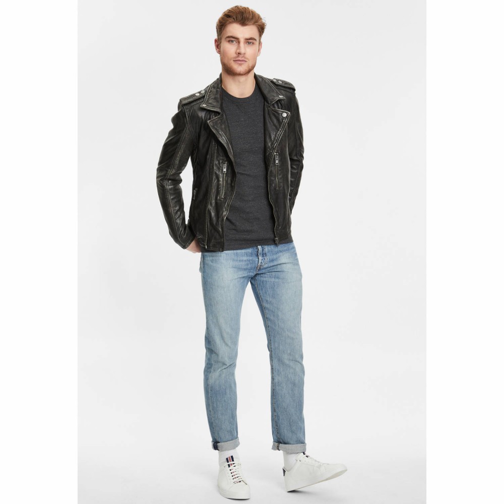 Geaca de Piele Barbati Gipsy Negru Antic G2MAilo Geaca de Piele Barbati Gipsy Negru Antic G2MAilo - readytowear.ro
