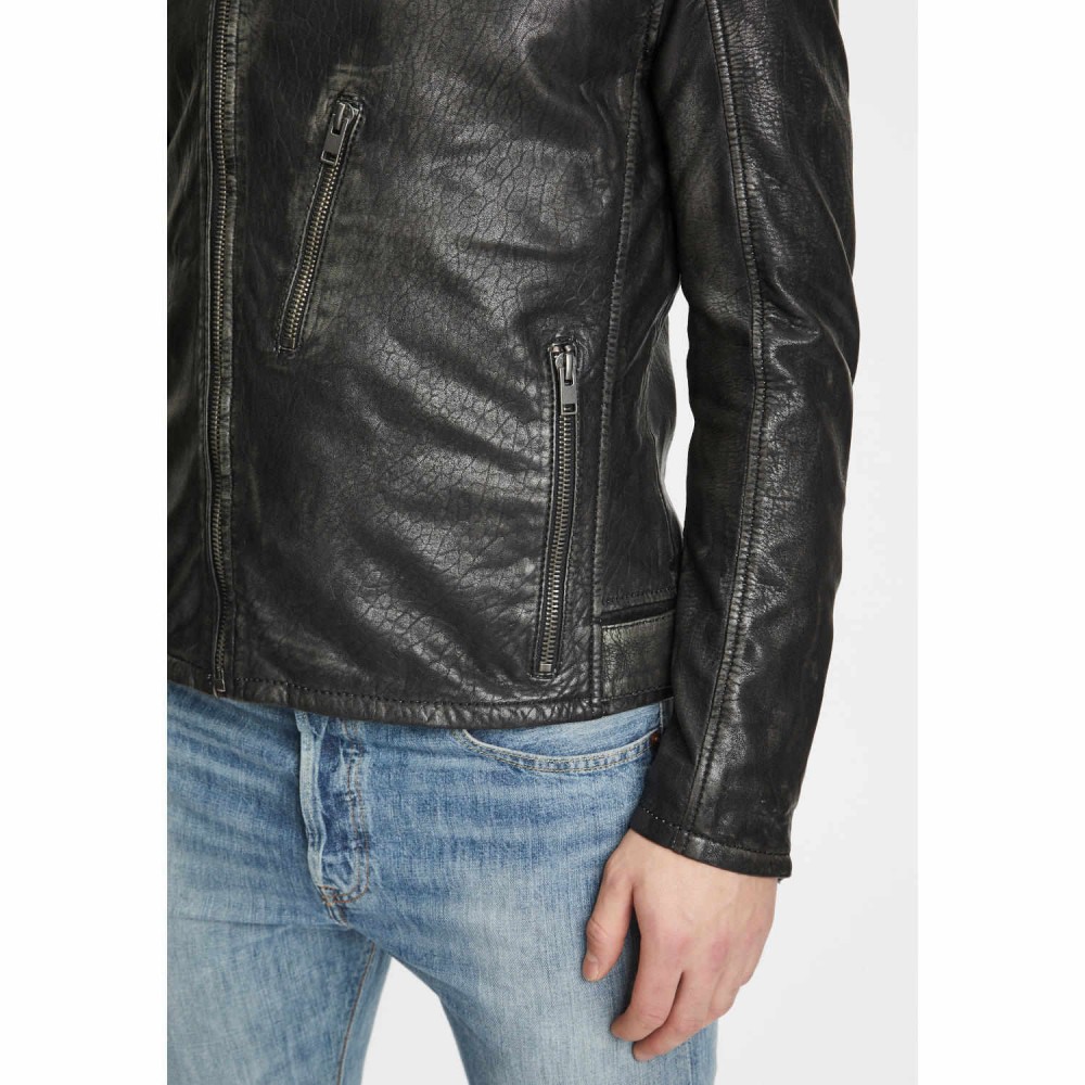 Geaca de Piele Barbati Gipsy Negru Antic G2MAilo Geaca de Piele Barbati Gipsy Negru Antic G2MAilo - readytowear.ro
