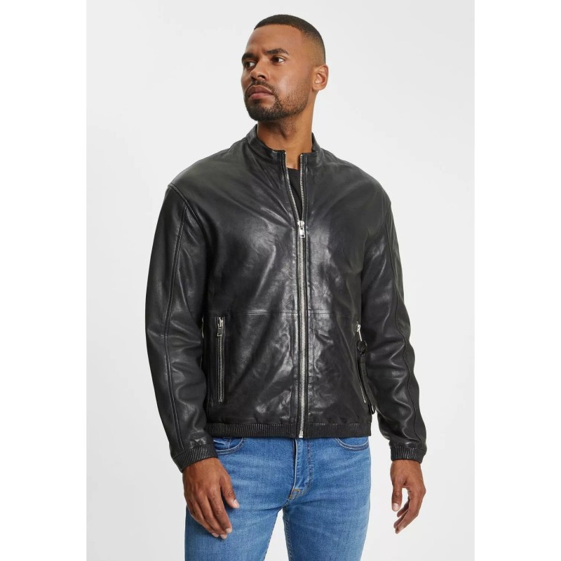 Geaca de Piele Barbati Gipsy Neagra G2MAirth – Black Friday