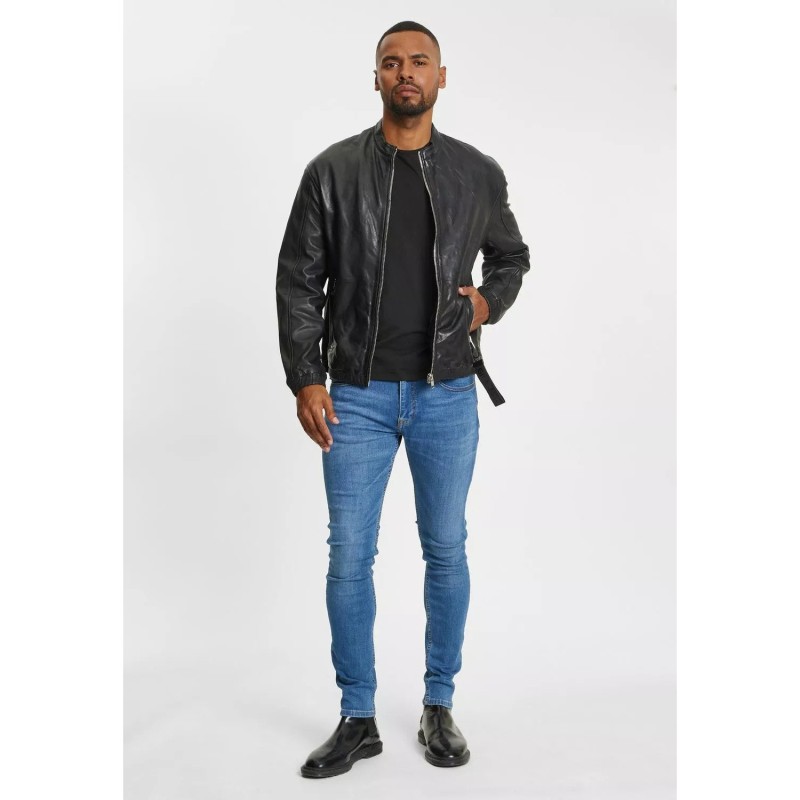 Geaca de Piele Barbati Gipsy Neagra G2MAirth – Black Friday