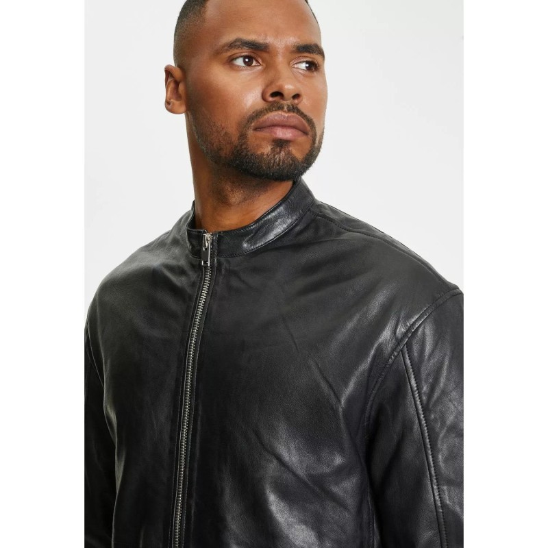 Geaca de Piele Barbati Gipsy Neagra G2MAirth – Black Friday