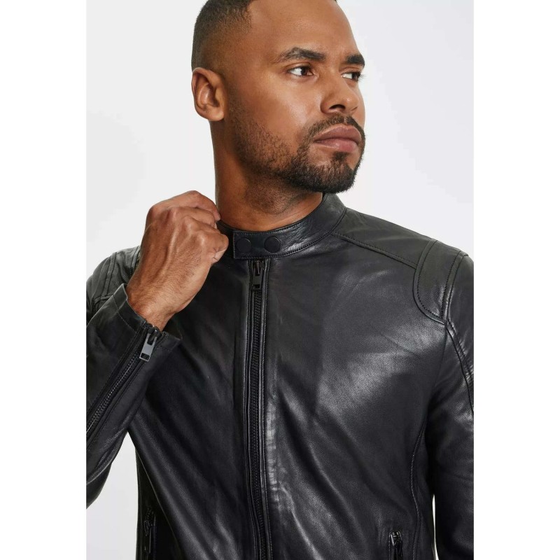 Geaca de Piele Barbati Gipsy Neagra G2MAlim SF LABRIV – IMBRACAMINTE