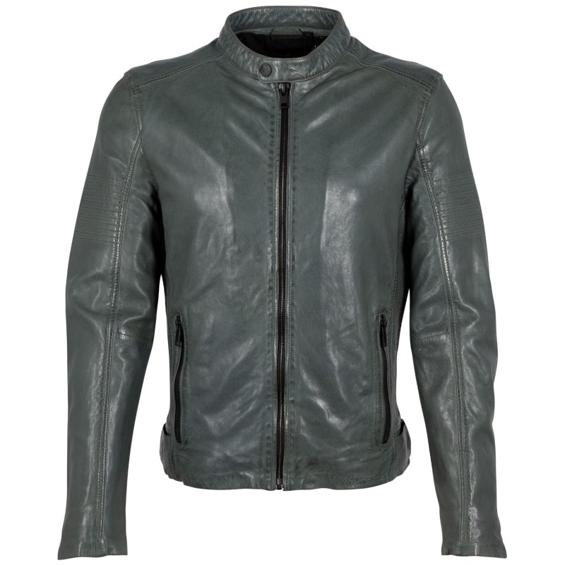 Geaca de Piele Barbati Gipsy Verde Inchis Asher – Black Friday