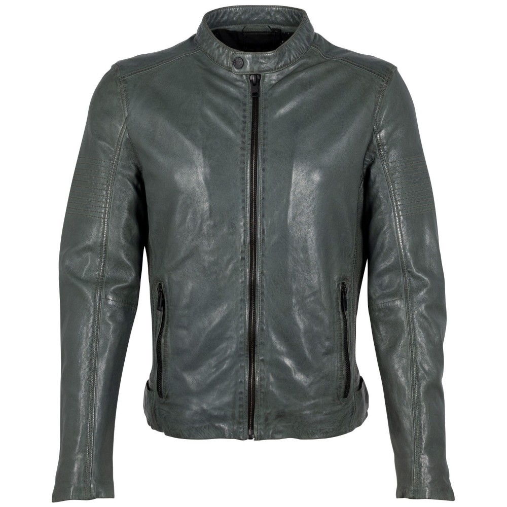 Geaca de Piele Barbati Gipsy Verde Inchis Asher Geaca de Piele Barbati Gipsy Verde Inchis Asher - readytowear.ro