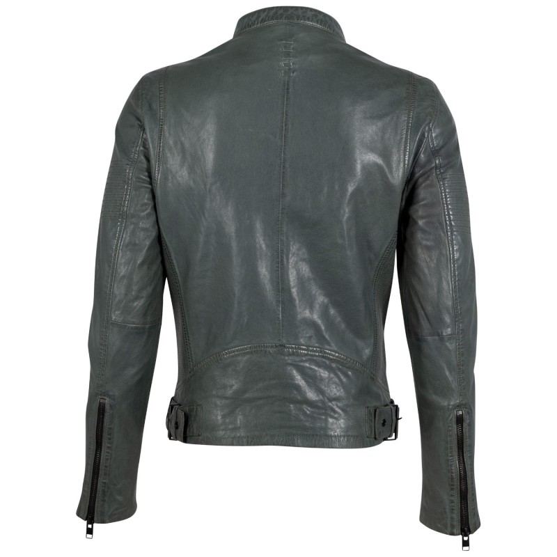 Geaca de Piele Barbati Gipsy Verde Inchis Asher – Black Friday