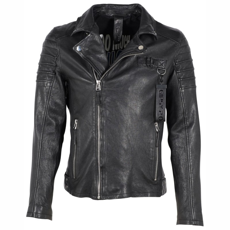 Geaca de Piele Barbati Gipsy Neagra G2MBaryl – IMBRACAMINTE Geaca de Piele Barbati Gipsy Neagra G2MBaryl – IMBRACAMINTE