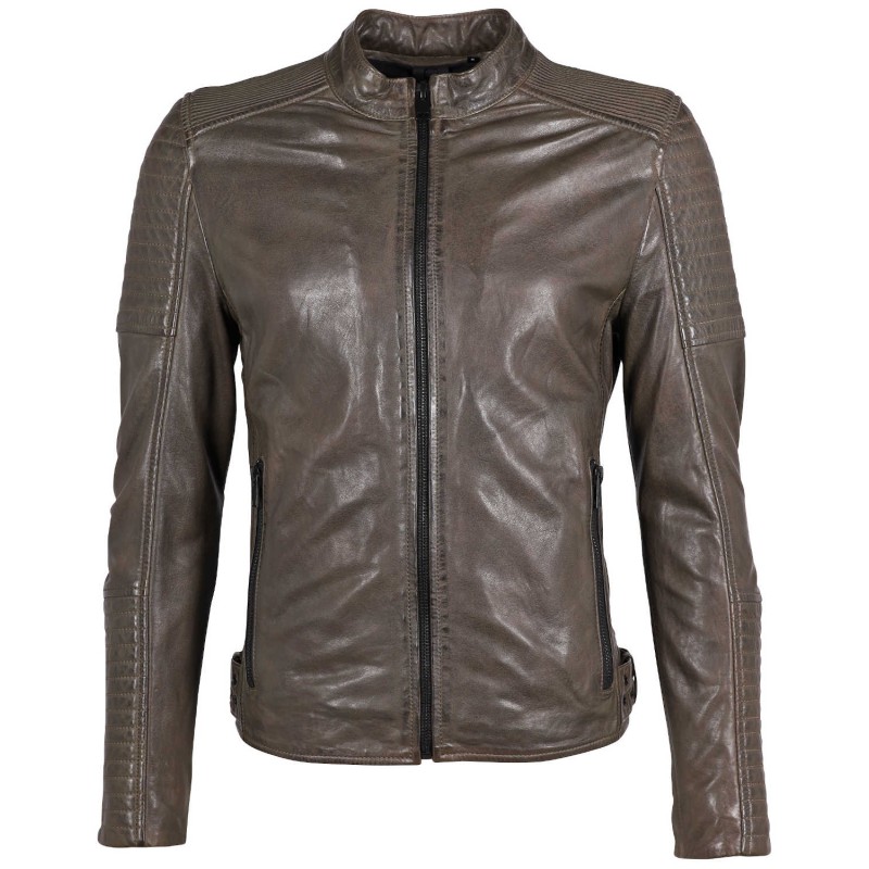 Geaca de Piele Barbati Gipsy Olive Inchis G2MBerin SF NSLVV – IMBRACAMINTE