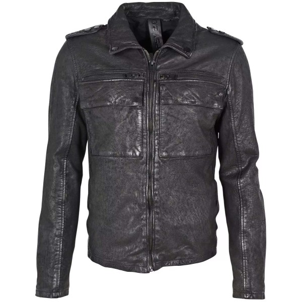 Geaca de Piele Barbati Gipsy Neagra G2MBrennon – IMBRACAMINTE — fotografia 1