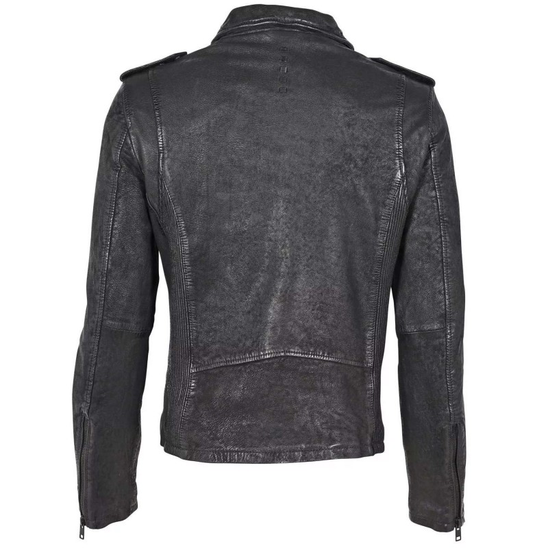 Geaca de Piele Barbati Gipsy Neagra G2MBrennon – Black Friday