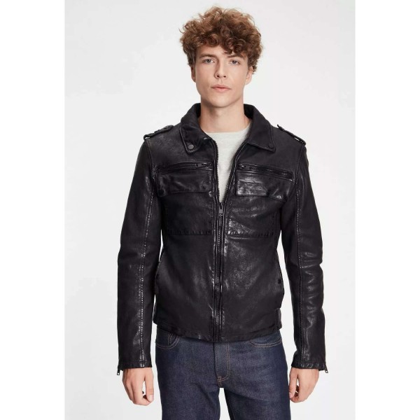 Geaca de Piele Barbati Gipsy Neagra G2MBrennon – IMBRACAMINTE — fotografia 4