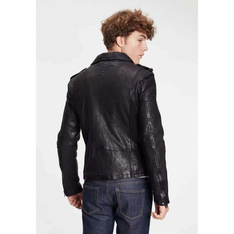 Geaca de Piele Barbati Gipsy Neagra G2MBrennon – Black Friday