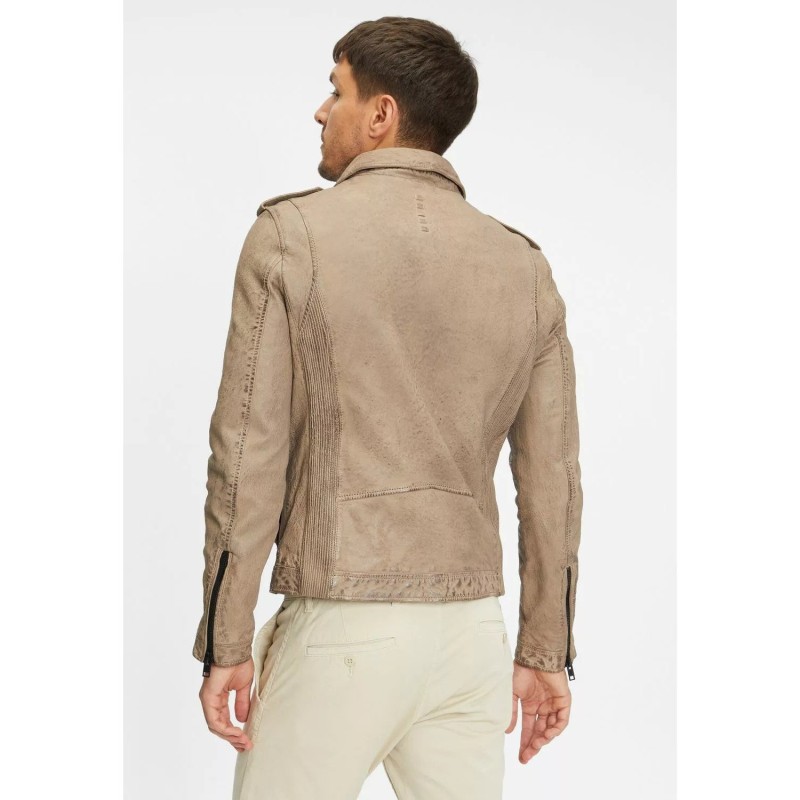 Geaca de Piele Barbati Gipsy Gri Deschis G2MBrenton – Black Friday