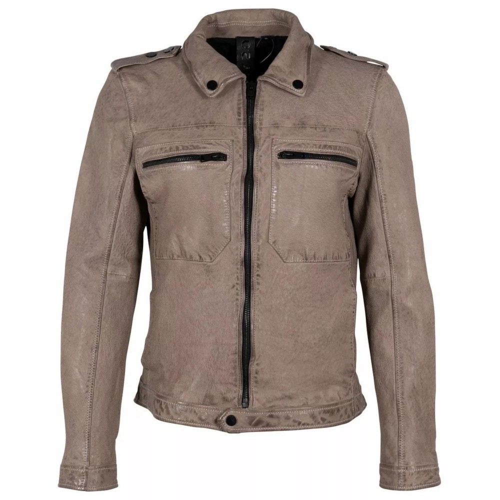 Geaca de Piele Barbati Gipsy Gri Deschis G2MBrenton Geaca de Piele Barbati Gipsy Gri Deschis G2MBrenton - readytowear