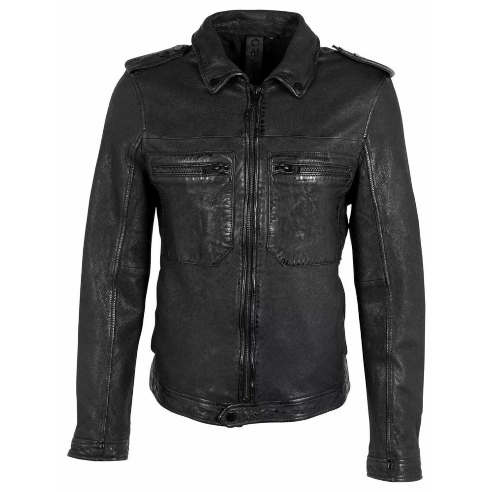 Geaca de Piele Barbati Gipsy Neagra G2MBrenton Geaca de Piele Barbati Gipsy Neagra G2MBrenton - readytowear