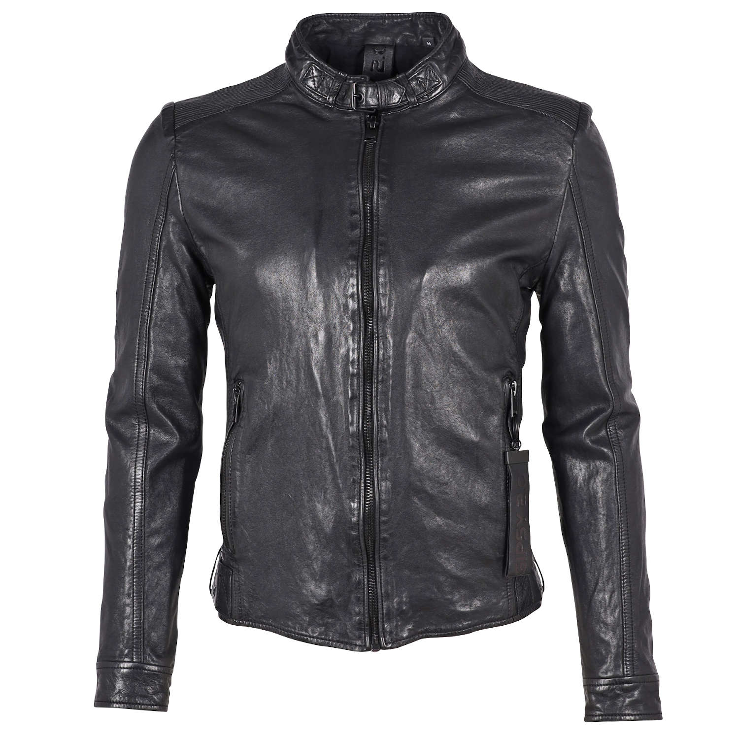 Geaca de Piele Barbati Gipsy Neagra G2MByran – IMBRACAMINTE
