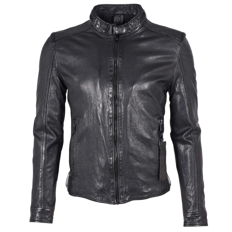 Geaca de Piele Barbati Gipsy Neagra G2MByran – IMBRACAMINTE
