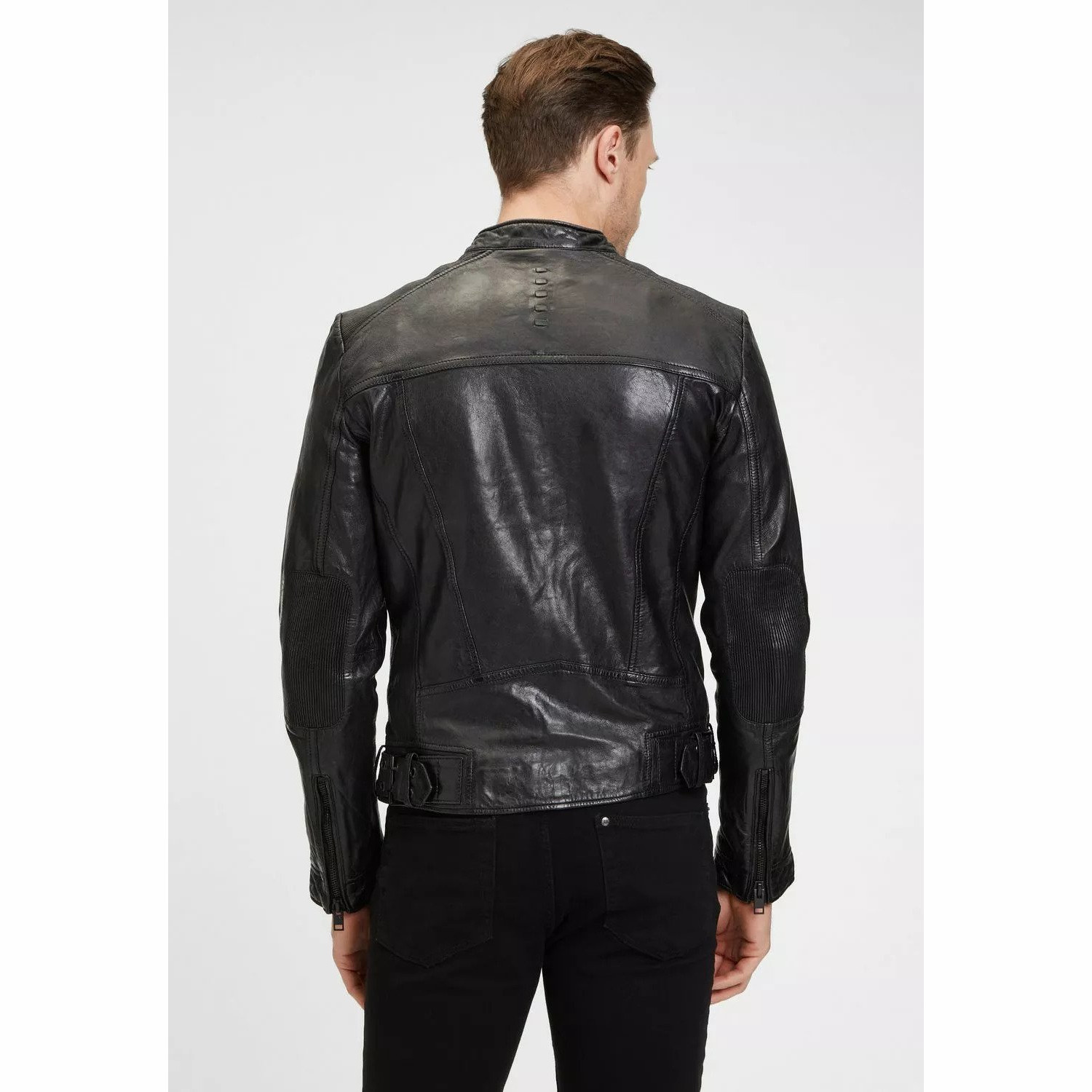 Geaca de Piele Barbati Gipsy Neagra G2MByran – IMBRACAMINTE