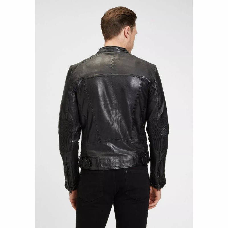 Geaca de Piele Barbati Gipsy Neagra G2MByran – IMBRACAMINTE