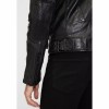 Geaca de Piele Barbati Gipsy Neagra G2MByran - readytowear.ro