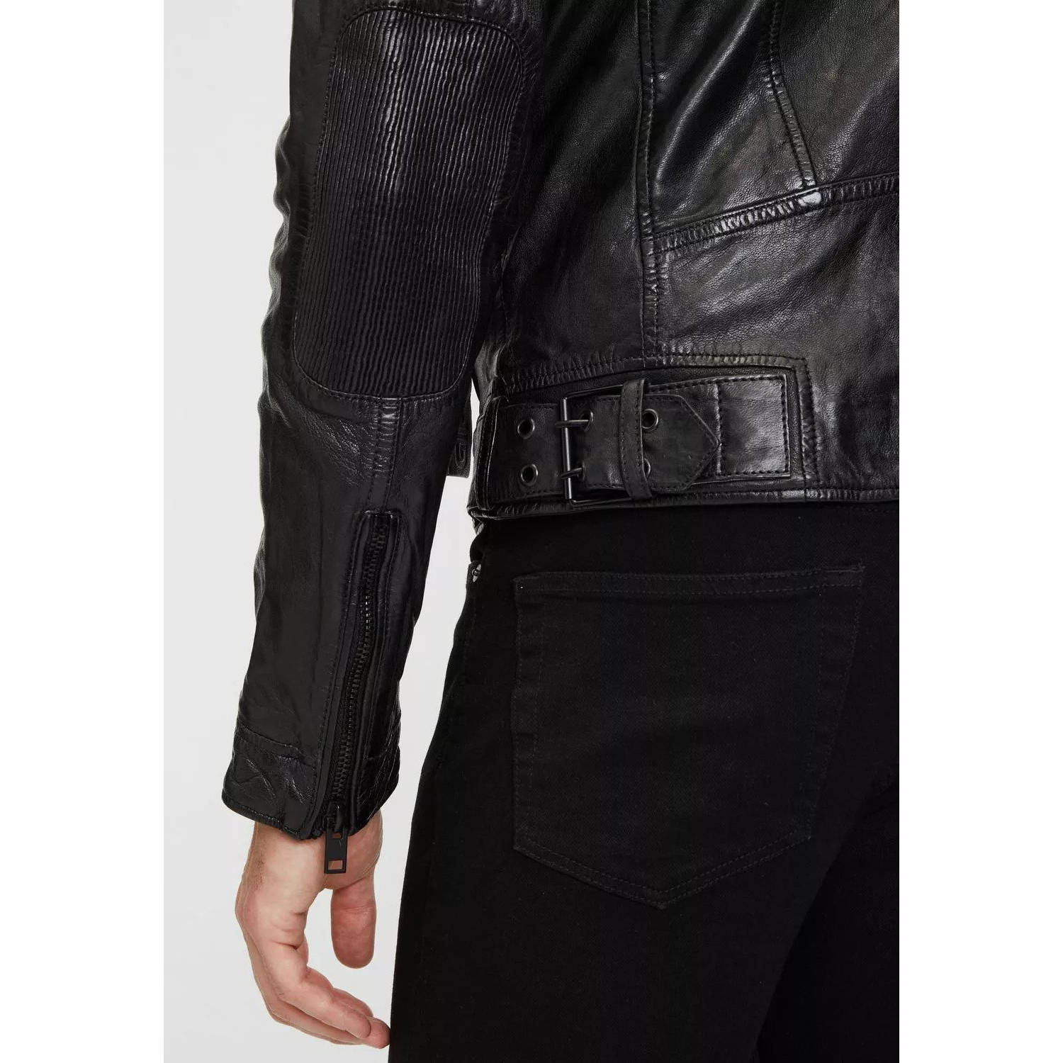 Geaca de Piele Barbati Gipsy Neagra G2MByran – IMBRACAMINTE