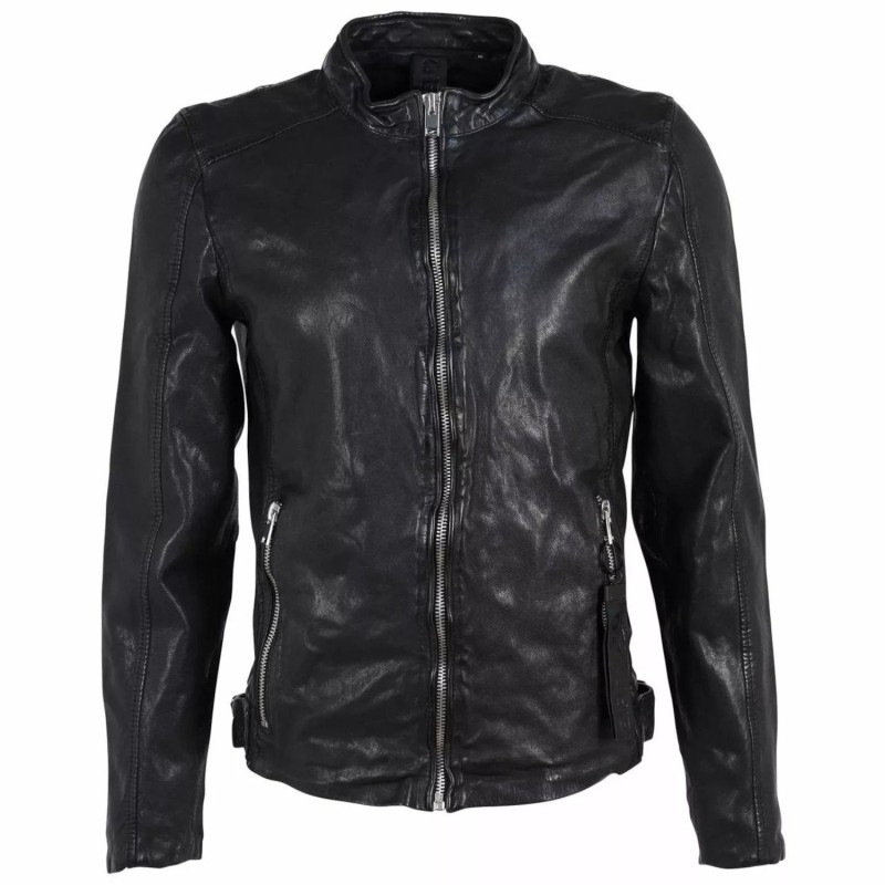 Geaca de Piele Barbati Gipsy Neagra G2MCadan – Black Friday