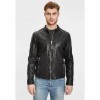 Geaca de Piele Barbati Gipsy Neagra G2MCadan - readytowear.ro