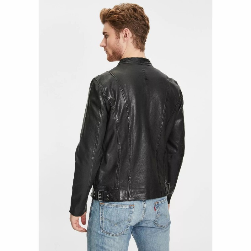 Geaca de Piele Barbati Gipsy Neagra G2MCadan – Black Friday