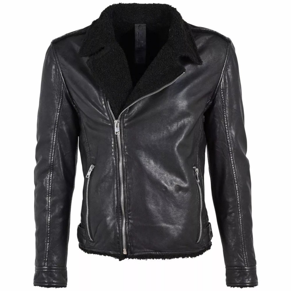 Cojoc de Piele Barbati Gipsy Neagra G2MCoyn - readytowear.ro