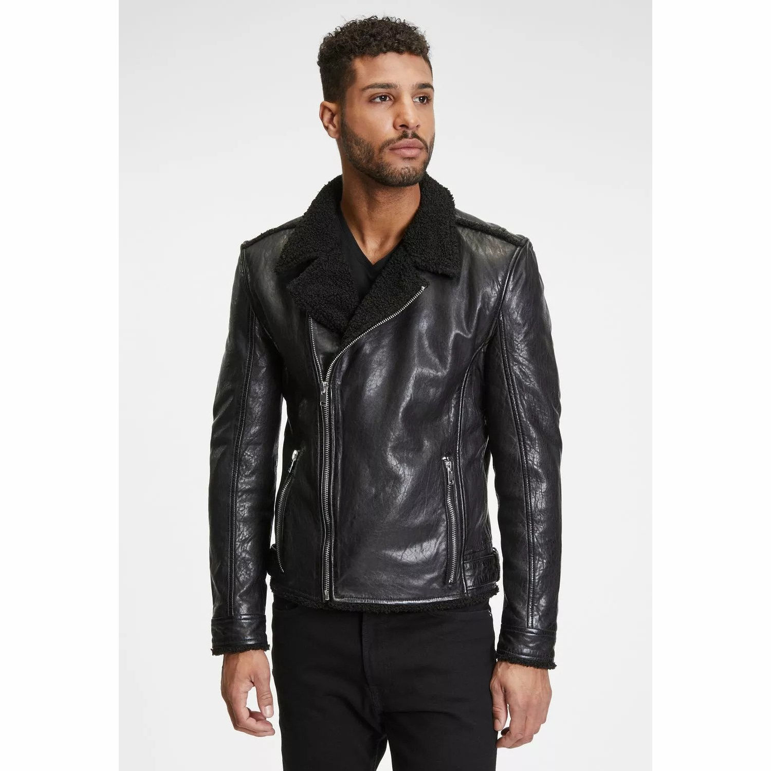 Cojoc de Piele Barbati Gipsy Neagra G2MCoyn – IMBRACAMINTE
