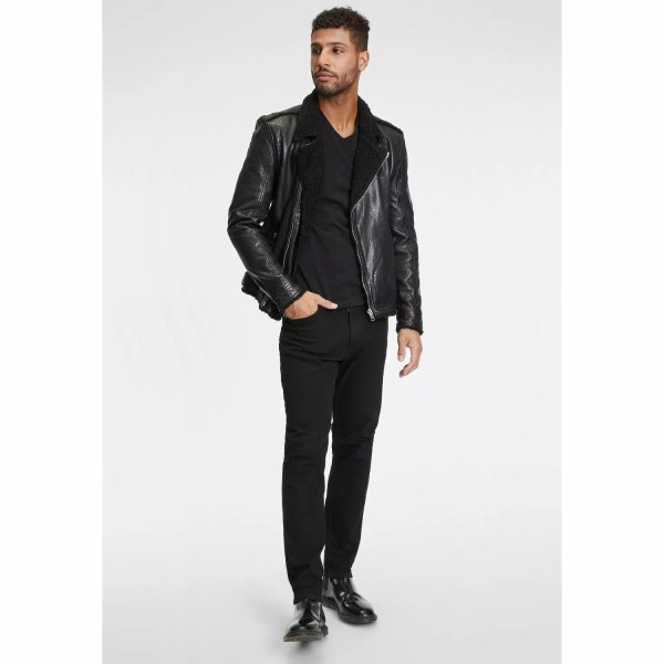 Cojoc de Piele Barbati Gipsy Neagra G2MCoyn – IMBRACAMINTE — fotografia 3