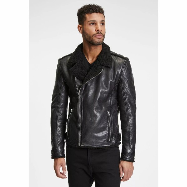 Cojoc de Piele Barbati Gipsy Neagra G2MCoyn – IMBRACAMINTE — fotografia 4