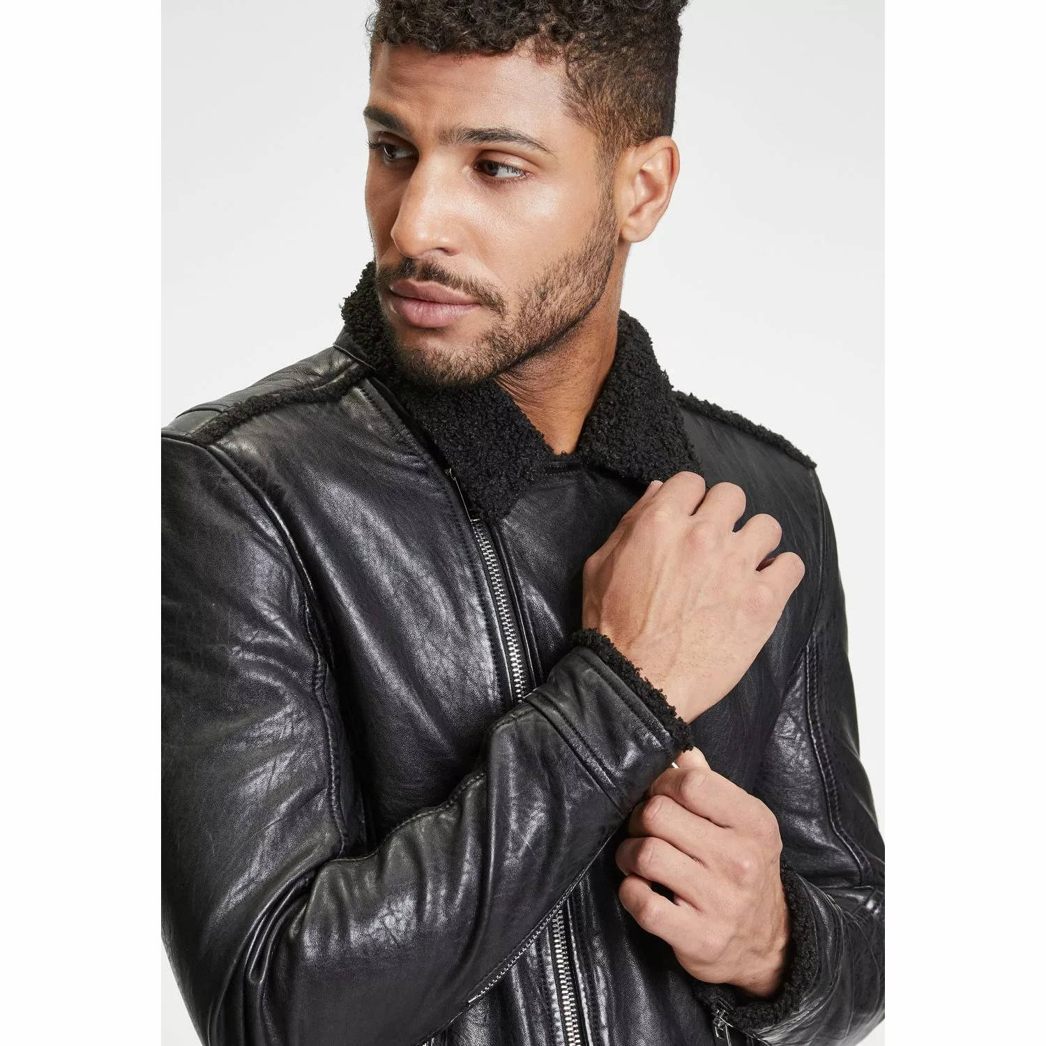 Cojoc de Piele Barbati Gipsy Neagra G2MCoyn – Black Friday