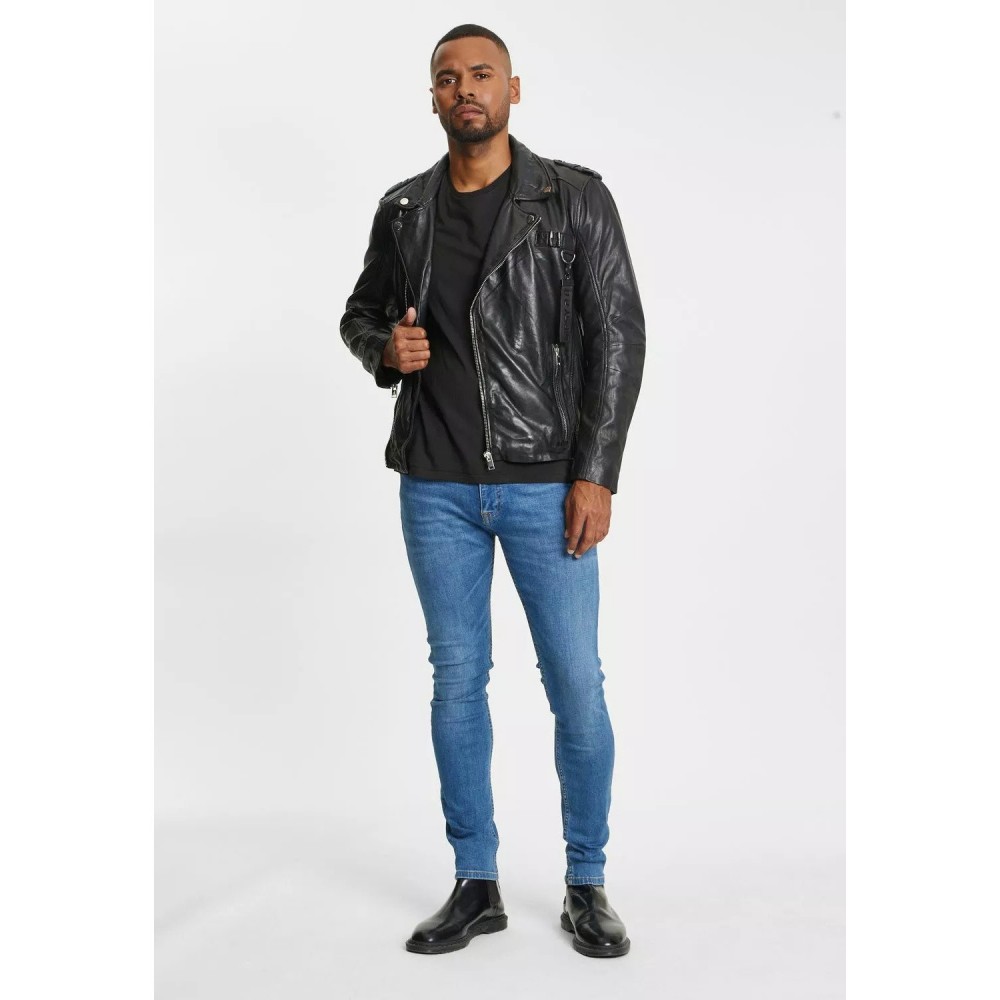 Geaca de Piele Barbati Gipsy Neagra G2MCrail Geaca de Piele Barbati Gipsy Neagra G2MCrail - readytowear.ro