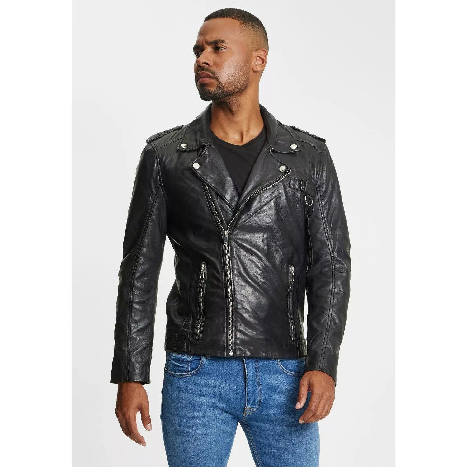 Geaca de Piele Barbati Gipsy Neagra G2MCrail – IMBRACAMINTE