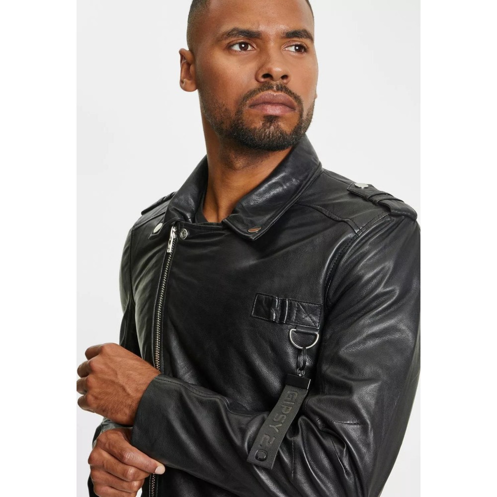 Geaca de Piele Barbati Gipsy Neagra G2MCrail Geaca de Piele Barbati Gipsy Neagra G2MCrail - readytowear.ro