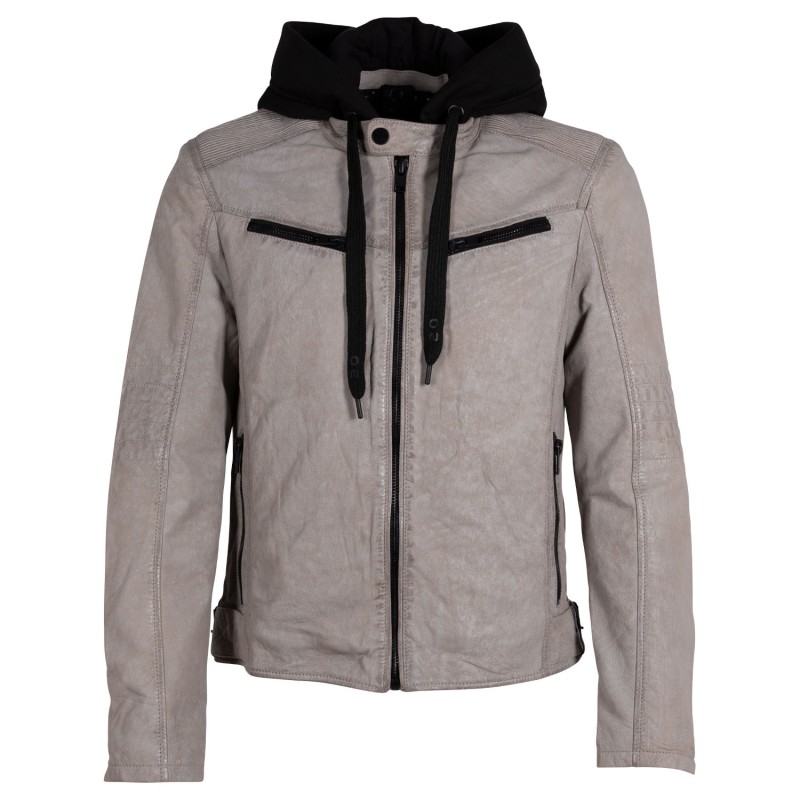 Geaca de Piele Barbati Gipsy Gri Deschis G2MDayto – IMBRACAMINTE