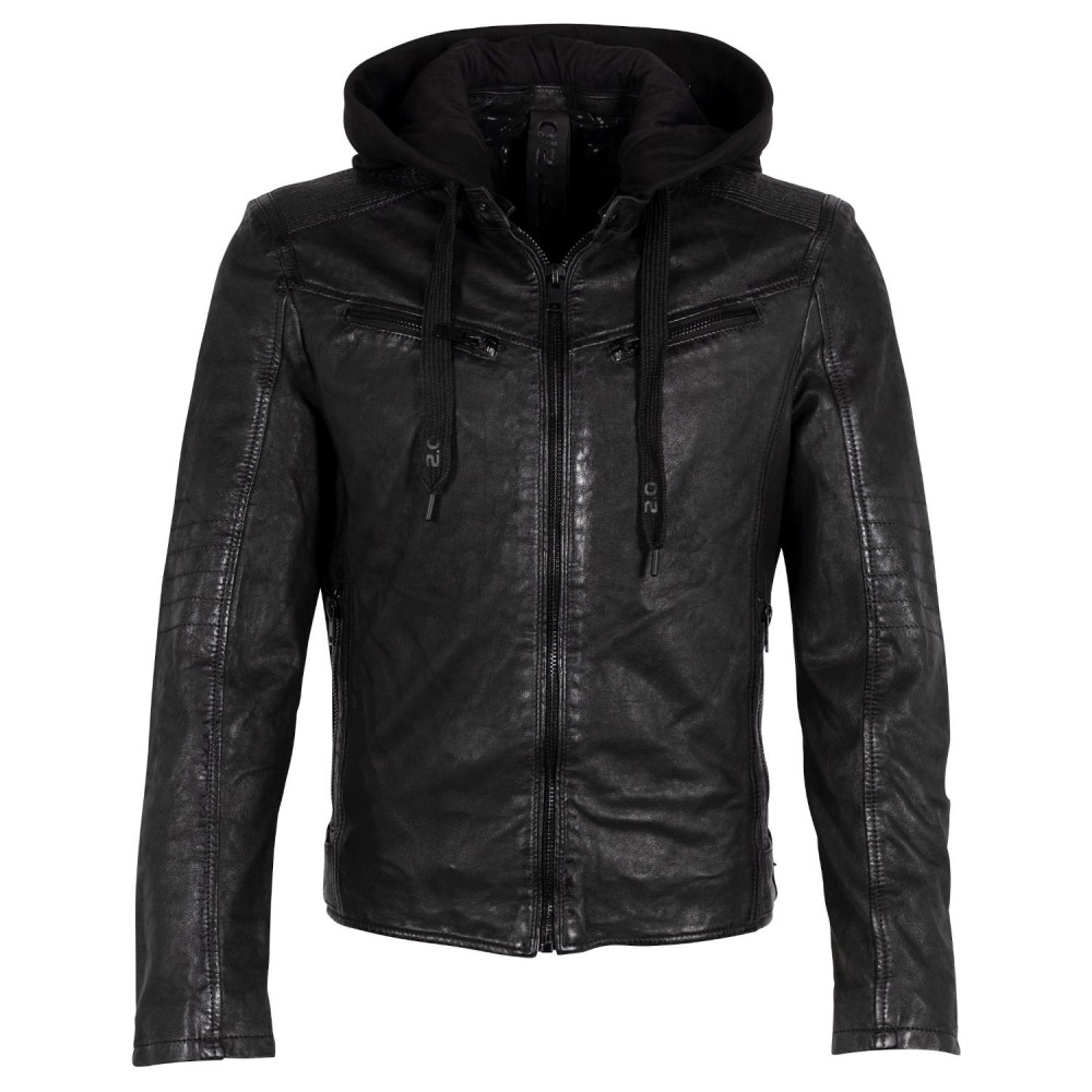 Geaca de Piele Barbati Gipsy Neagra G2MDayto Geaca de Piele Barbati Gipsy Neagra G2MDayto - readytowear.ro
