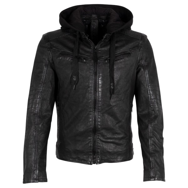 Geaca de Piele Barbati Gipsy Neagra G2MDayto – IMBRACAMINTE — fotografia 3