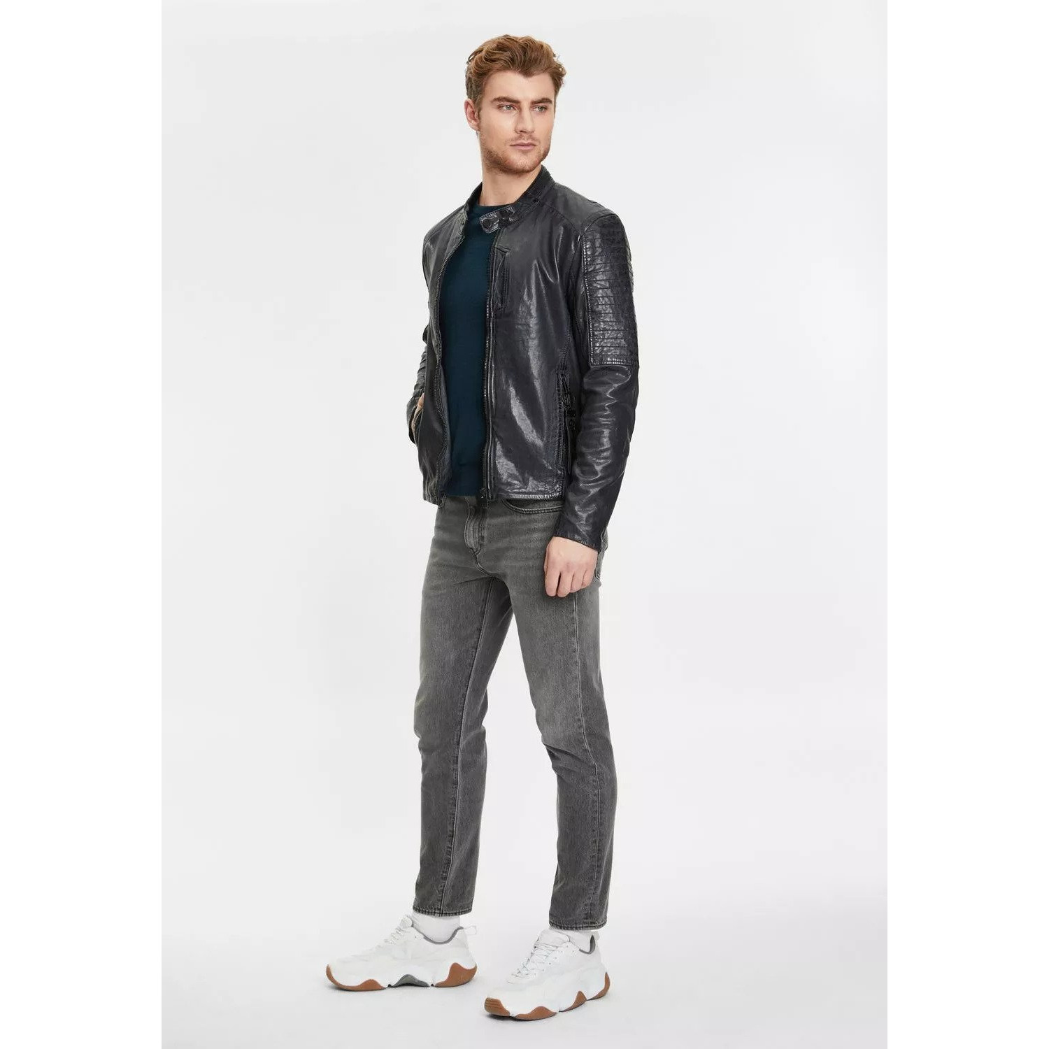 Geaca de Piele Barbati Gipsy Bleumarin G2MEmrys – Black Friday