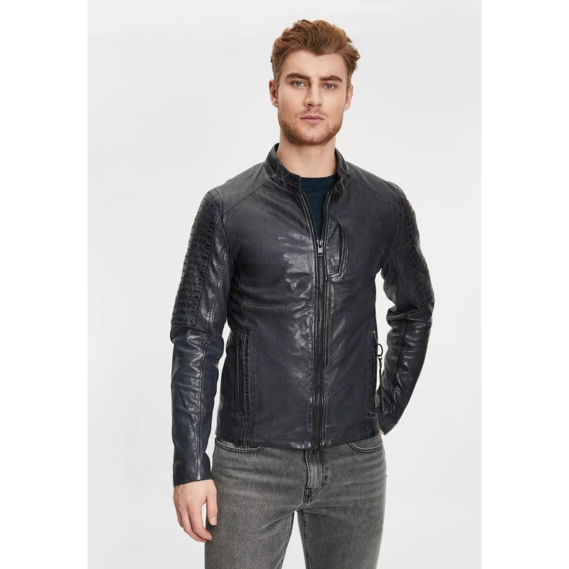 Geaca de Piele Barbati Gipsy Bleumarin G2MEmrys – Black Friday