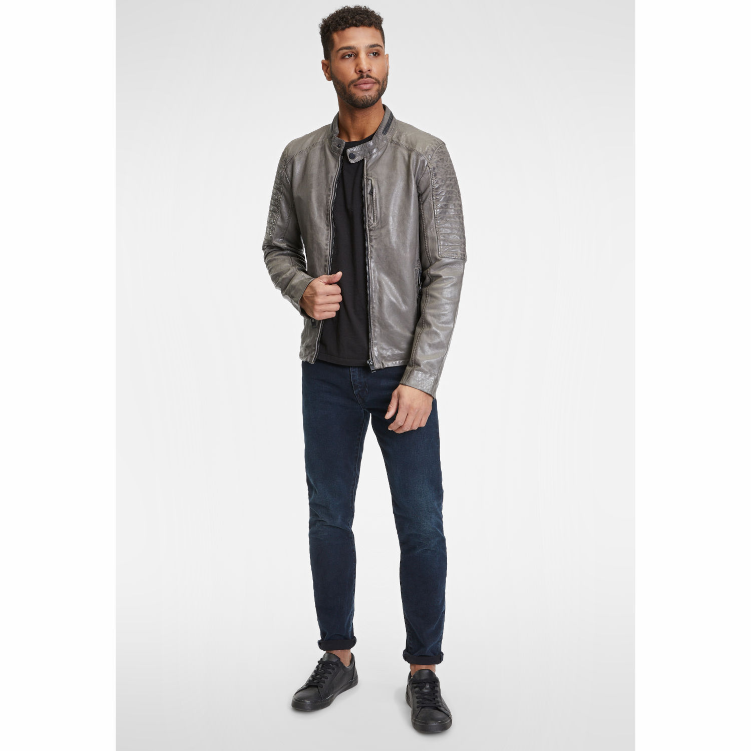 Geaca de Piele Barbati Gipsy Gri G2MEmrys – IMBRACAMINTE Geaca de Piele Barbati Gipsy Gri G2MEmrys – IMBRACAMINTE