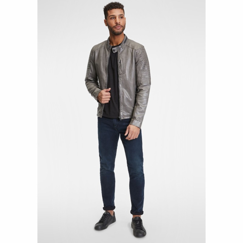 Geaca de Piele Barbati Gipsy Gri G2MEmrys – IMBRACAMINTE Geaca de Piele Barbati Gipsy Gri G2MEmrys – IMBRACAMINTE