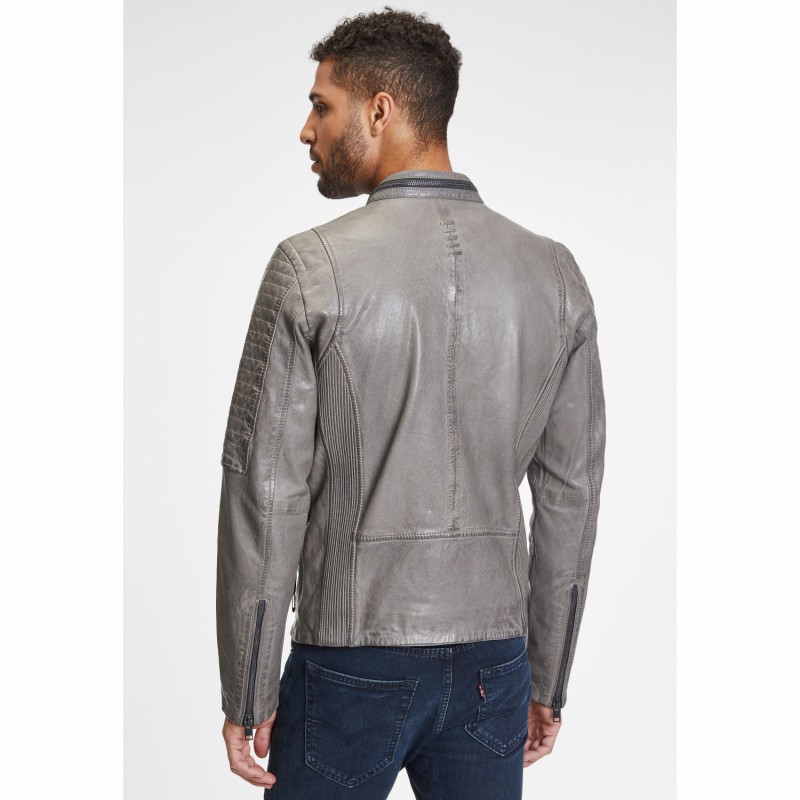 Geaca de Piele Barbati Gipsy Gri G2MEmrys – IMBRACAMINTE Geaca de Piele Barbati Gipsy Gri G2MEmrys – IMBRACAMINTE